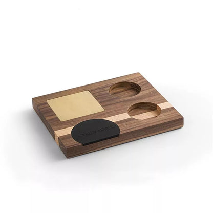MHW-3BOMBER Vintage Wood Coffee Tamping Station
